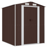 Cumpara ieftin Sopron de gradina, maro inchis, 192x191x223 cm, otel galvanizat