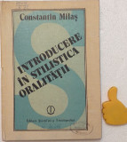 Introducere in stilistica oralitatii Constantin Milas