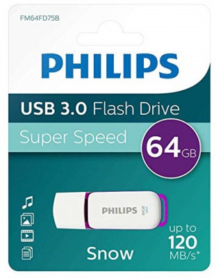 Memory Stick Usb 3.0 - 64gb Philips Snow Edition foto