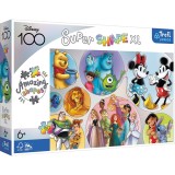 Puzzle Trefl Primo Super Shape Xxl 160 Disney 100 Lumea Disney