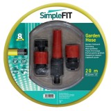 Cumpara ieftin Kit Furtun Gradina, Irigatii, SimpleFit, 12.7 mm, 1/2 Tol, rola 20m - 3 straturi PVC