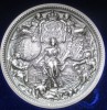 Medalie Carol I, 25 Ani Domnie, Tombac Argintat, 85mm, Numismatica Romania, 1881, 1877, 1878, 1890, 1866, 1886