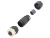 Conector M12 Mama Amphenol, 12 pini, IP67, pe cablu