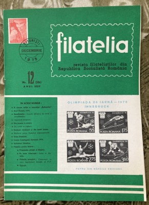 myh 15 - Filatelia - Revista filatelistilor din RSR - nr 12/decembrie 1975 foto