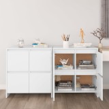 vidaXL Servante, 2 buc., alb, 70x41x75 cm, lemn prelucrat