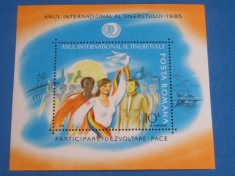 a11 TX8 1 - 1985 - Anul international al tineretului - colita dantelata