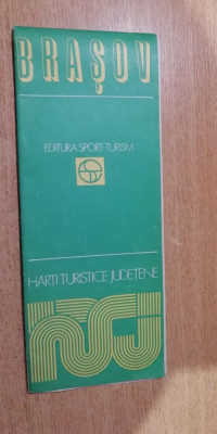 myh 12 - Harta turistica foarte veche - Judetul Brasov - piesa de colectie foto