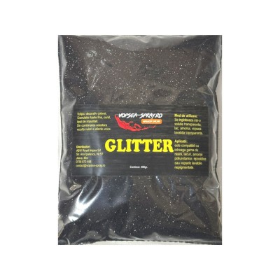 Sclipici Decorativ Negru (Glitter decorativ) 400gr. foto