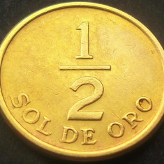 Moneda exotica 1/2 SOL DE ORO - PERU, anul 1976 * Cod 1160