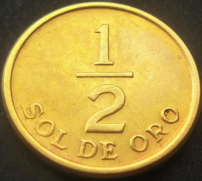 Moneda exotica 1/2 SOL DE ORO - PERU, anul 1976 * Cod 1160 foto