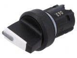 Comutator rotativ 22mm negru proeminent Poz. 3