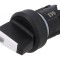 Comutator rotativ 22mm negru proeminent Poz. 3