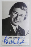 KAI WINDING (1922- 1983), TROMBONIST SI COMPOZITOR DE JAZZ AMERICAN , FOTOGRAFIE CU SEMNATURA OLOGRAFA , ANII &#039;70