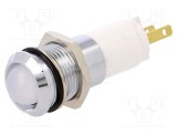 Lampă LED concavă albă 24&divide;28VDC 24&divide;28VAC &Oslash;14,2mm SIGNAL-CONSTRUCT