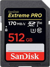 Card de memorie Sandisk Extreme Pro 512GB SDXC UHS-I U3 foto