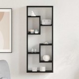 Raft de perete, stejar negru, 36x16x90 cm, lemn stratificat