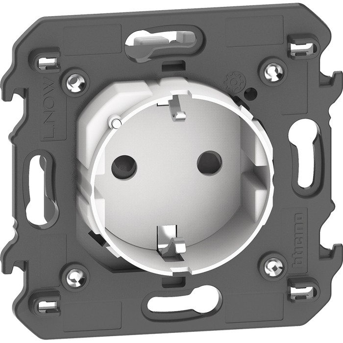 Priza schuko standard german conectata 2M 16A Living Now Bticino alb KW4141AC