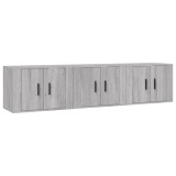 Cumpara ieftin Dulapuri TV montate pe perete, 3 buc., gri sonoma 57x34,5x40 cm