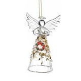 Ornament brad Craciun Inger sticla multicolora II cm 5,5 x 4 x 9,5 H