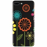 Husa silicon pentru Apple Iphone 8 Plus, Colorful Spring Birds Flowers Vectors