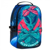 Rucsac pentru scoala cu 2 compartimente,model Alien Gangsta,29x15x45 cm