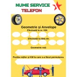Eticheta Geometrie Roti si Permutare Anvelope Personalizata , Service Auto