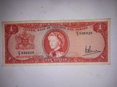 CY - Dollar dolar 1964 Trinidad Tobago / portret Regina Elizabeth II foto