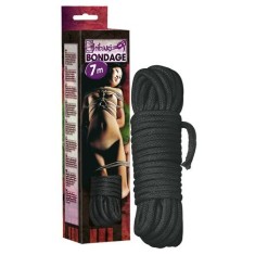 Sfoara Bondage Shibari "Jaqpanese Rope" 7 Metri - Negru##