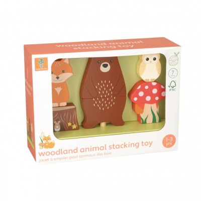 Jucarie din lemn de stivuit cu animalele padurii, Orange Tree Toys foto