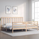 Cumpara ieftin Cadru de pat fără saltea, 200x200 cm, lemn masiv pin