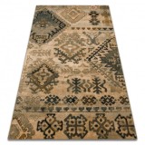 Covor de l&acirc;nă Polonia Bali Ornament oriental, etnic jadeit verde, 235x350 cm