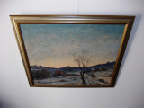 Cumpara ieftin Ionescu Gheorghe Doru (1889-1988) &quot;Peisaj de iarna&quot; ulei/carton, tablou autentic, Peisaje, Impresionism