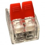 Clema 2 poli Slim-2, transparent, maxim 4 mmp, 32A, 450V