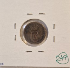 249 Denemark, Danemarca, 1 ore 1888, KM#792