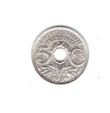 Moneda Franta 5 centimes 1939, stare foarte buna, curata, cu luciu, Europa, Nichel