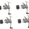 Set 4 MULINETE pescuit Crap / Somn / ideale Dunare DM 70