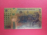 Bancnota 100 LEI - REPLICA / REPRODUCERE / SUVENIR din POLIMER ( citeste descrierea ! )