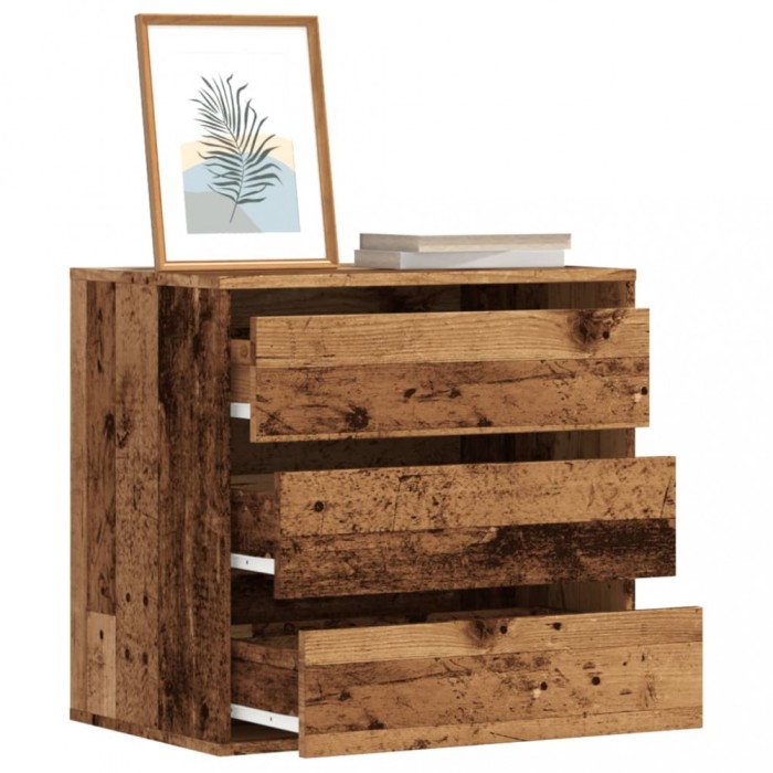vidaXL Dulap colț cu sertare lemn vechi 60x41x58 cm lemn prelucrat 852850