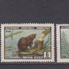 RUSIA U.R.S.S. 1961 FAUNA MI: 2448-2450 MNH