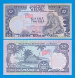 !!! RARR : WESTERN SAMOA - 2 TALA (1985) - P 25 - UNC / SERIA C / ORIGINAL , NU REPRINT OFICIAL DIN 2020