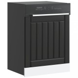 VidaXL Panou pentru mașină de spălat vase &bdquo;Lucca&rdquo; lemn negru prelucrat