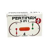 Capsule PERTINAX Plus 3 in 1, pentru erecții puternice și de durată, formulă naturală cu ginseng, 4 capsule