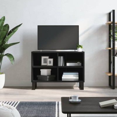 vidaXL Comodă TV, negru, 69,5x30x50 cm, lemn compozit foto