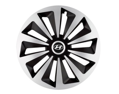 Set 4 capace roti Fox Gri-Negru R14 pentru gama auto Hyundai foto