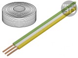 Cablu bandă litat 3x0,14mm2 PVC alb/verde/galben