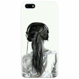 Husa silicon pentru Huawei Y5 2018, Girl With Headphone