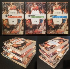DICTIONAR de SIMBOLURI A-Z vol. 1+2+3 I II III Jean Chevalier, Alain Gheerbrant. Mituri Vise Obiceiuri Gesturi Forme Figuri Culori Numere 1994 Artemis