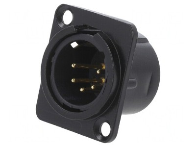 Soclu XLR 5 Pin Metal Negru foto