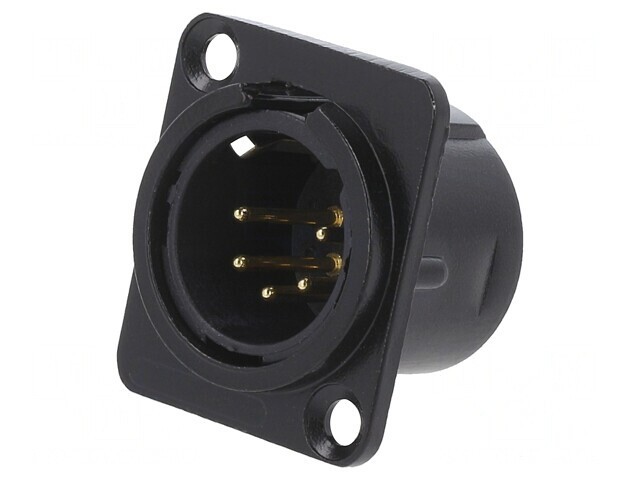 Soclu XLR 5 Pin Metal Negru