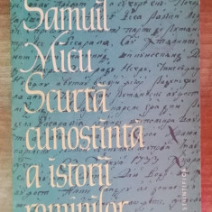 myh 36s - Samuil Micu - Scurta cunostinta a istoriei romanilor - ed 1963